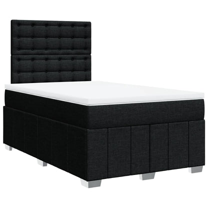 Giroletto a Molle con Materasso Nero 120x200 cm in Tessuto