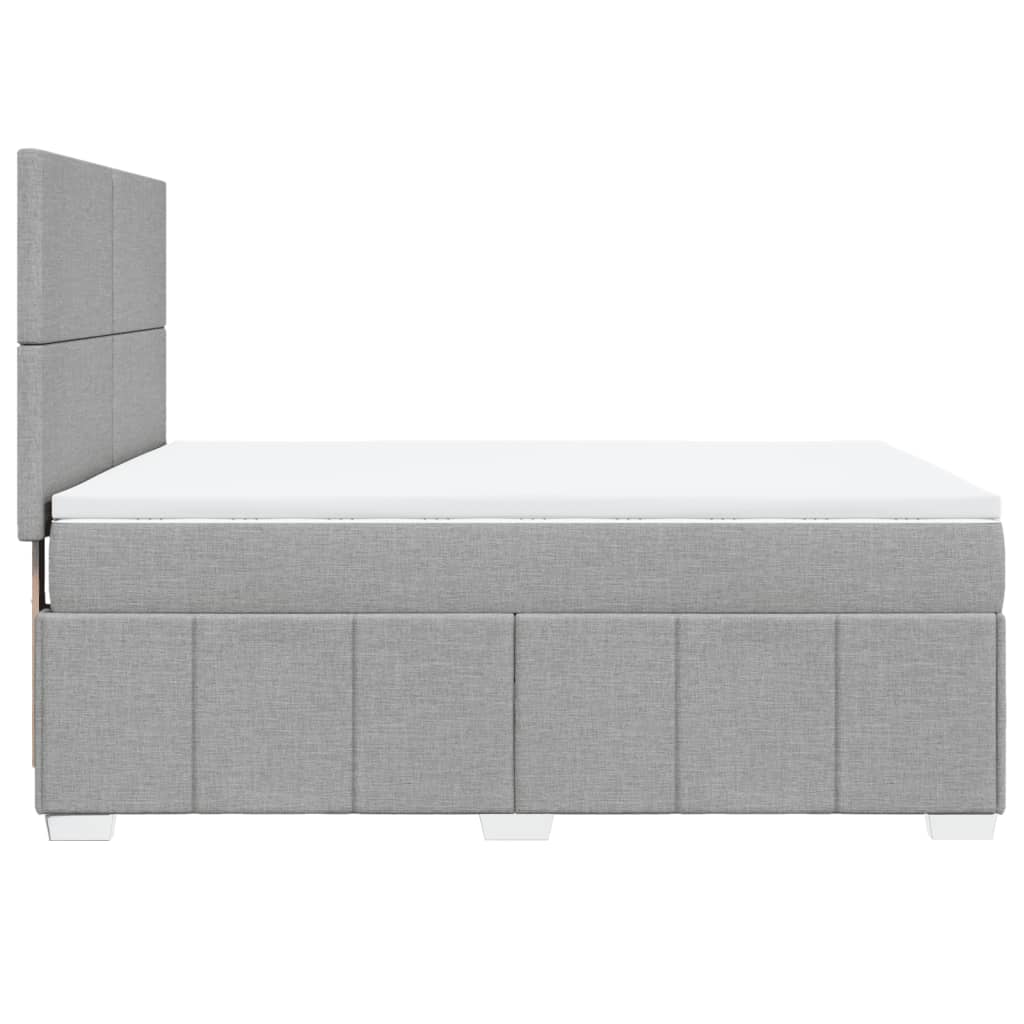 Giroletto a Molle con Materasso Grigio Chiaro 140x190cm Tessuto | homemem39