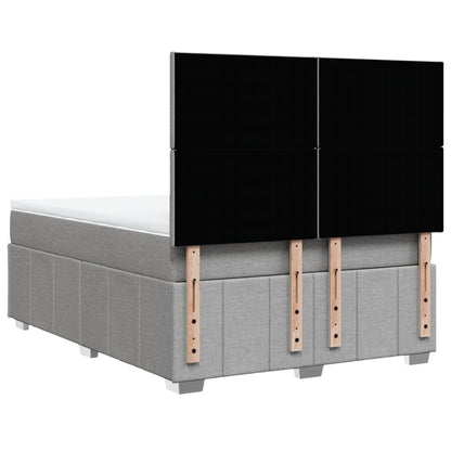 Giroletto a Molle con Materasso Grigio Chiaro 140x190cm Tessuto | homemem39