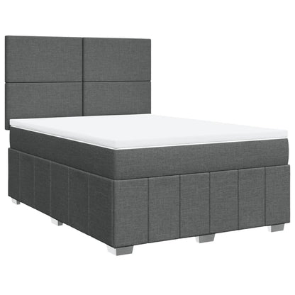 Giroletto a Molle con Materasso Grigio Scuro 140x190 cm Tessuto | homemem39