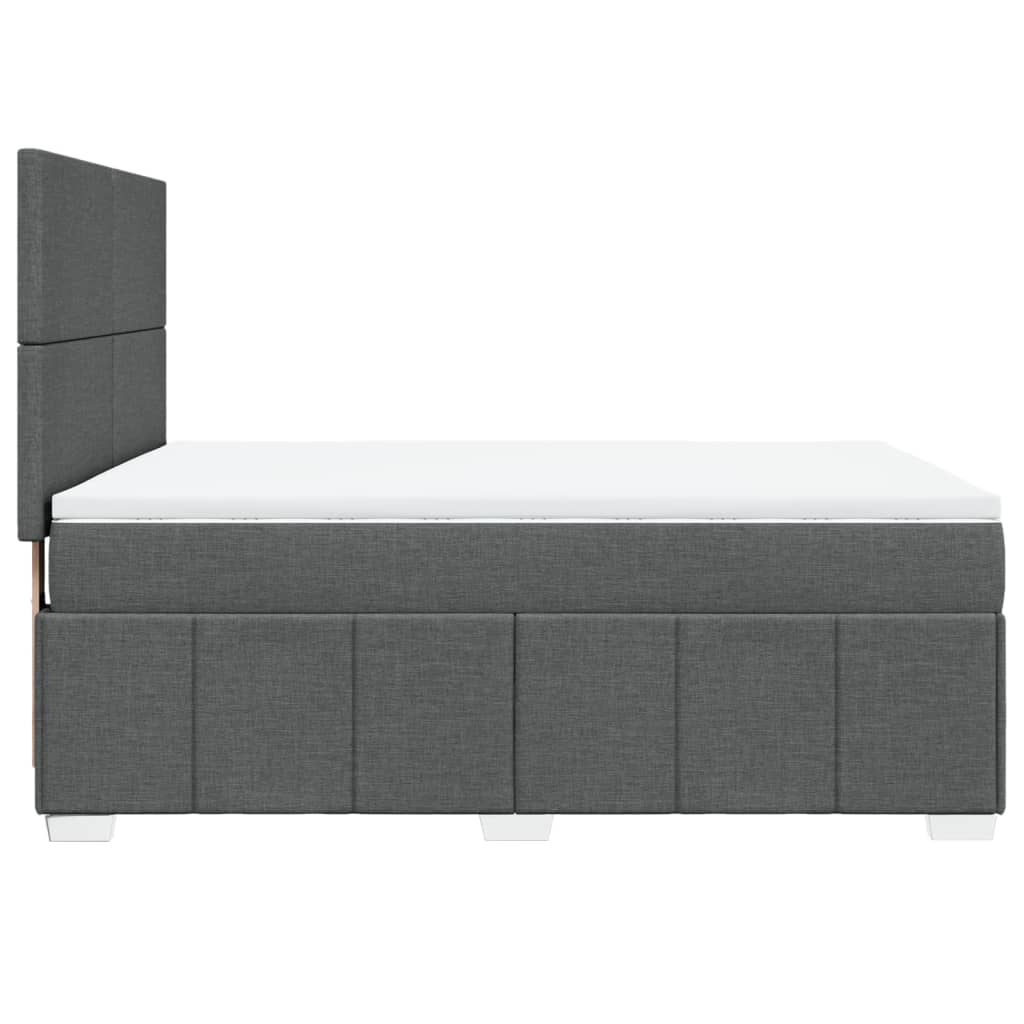 Giroletto a Molle con Materasso Grigio Scuro 140x190 cm Tessuto | homemem39
