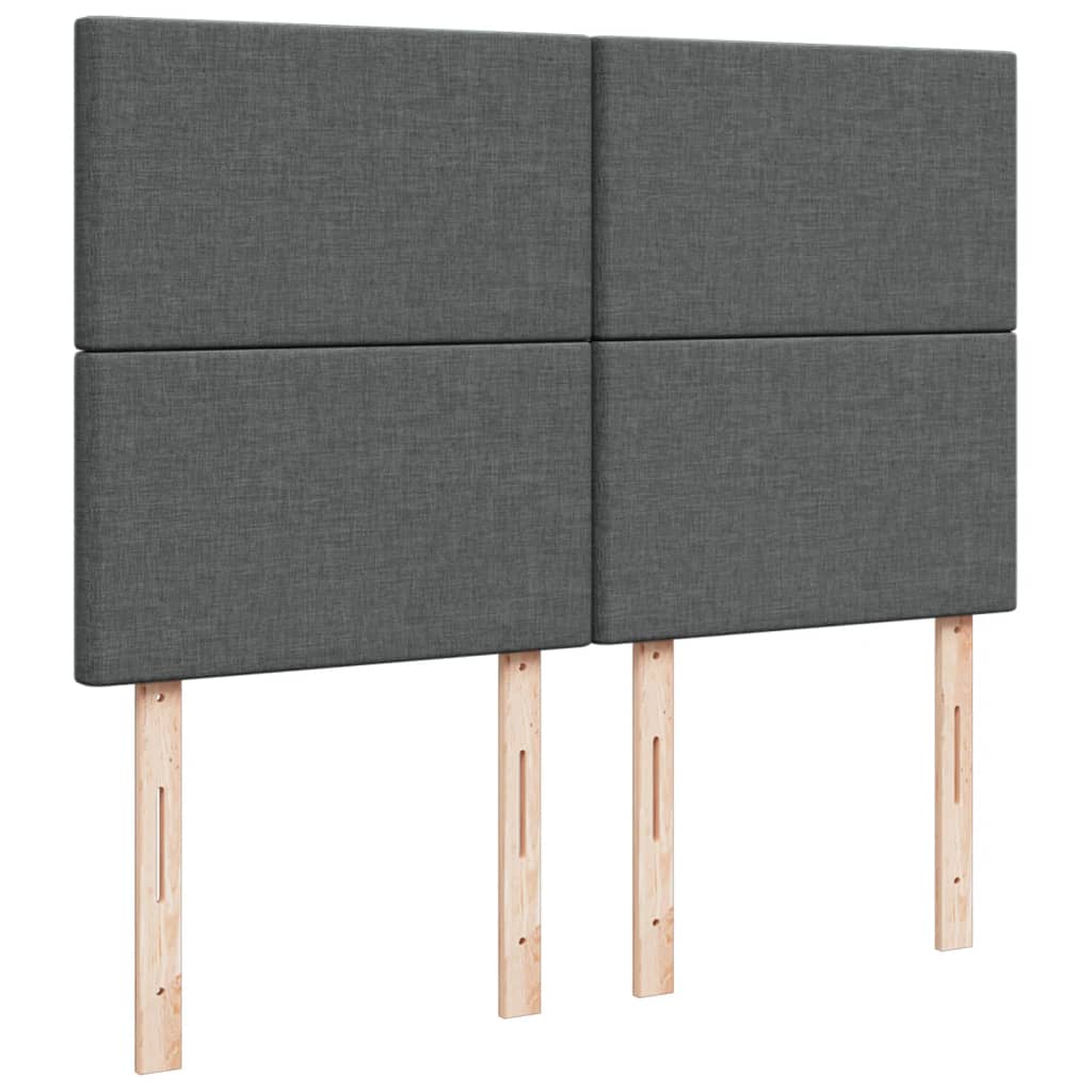 Giroletto a Molle con Materasso Grigio Scuro 140x190 cm Tessuto | homemem39