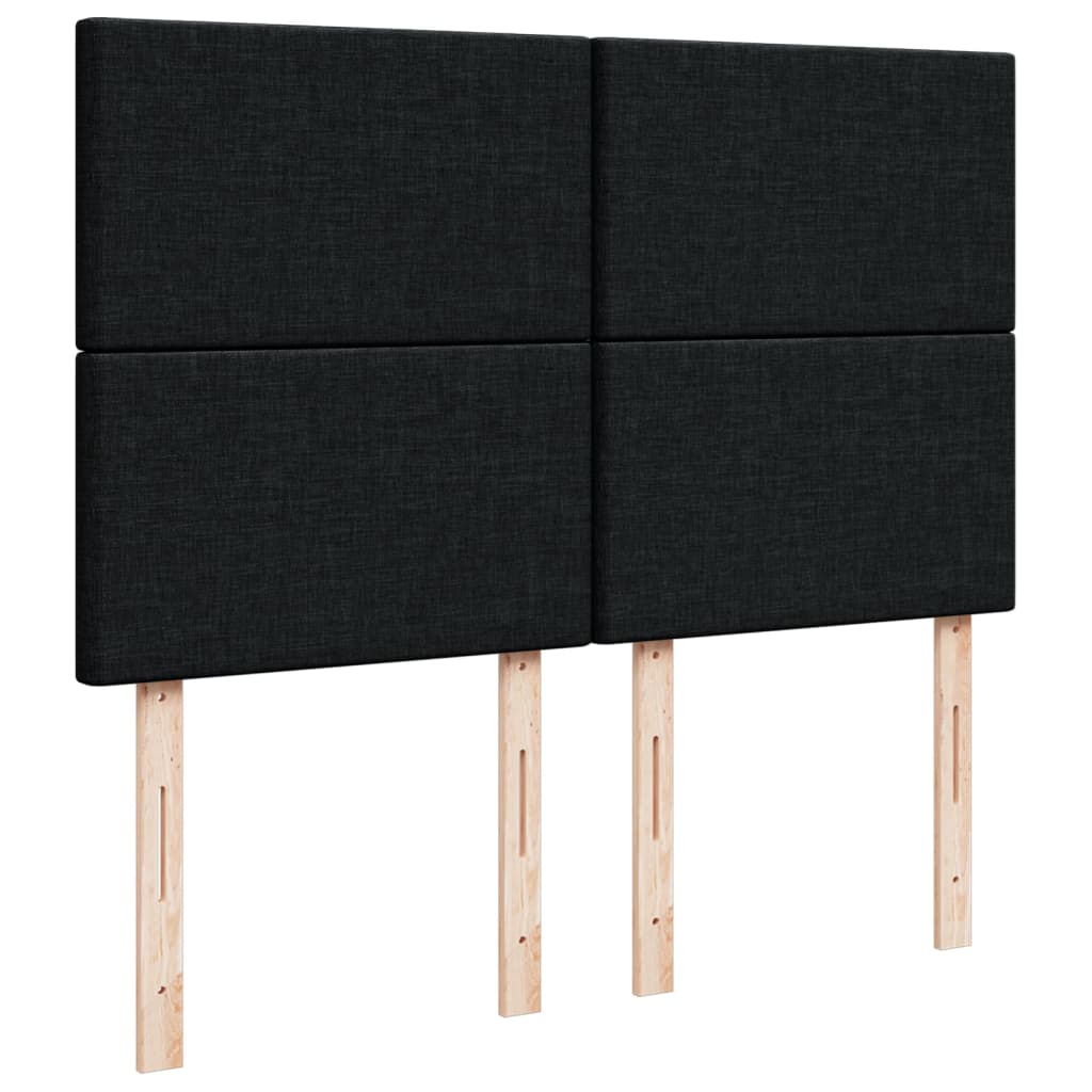 Giroletto a Molle con Materasso Nero 140x190 cm in Tessuto | homemem39