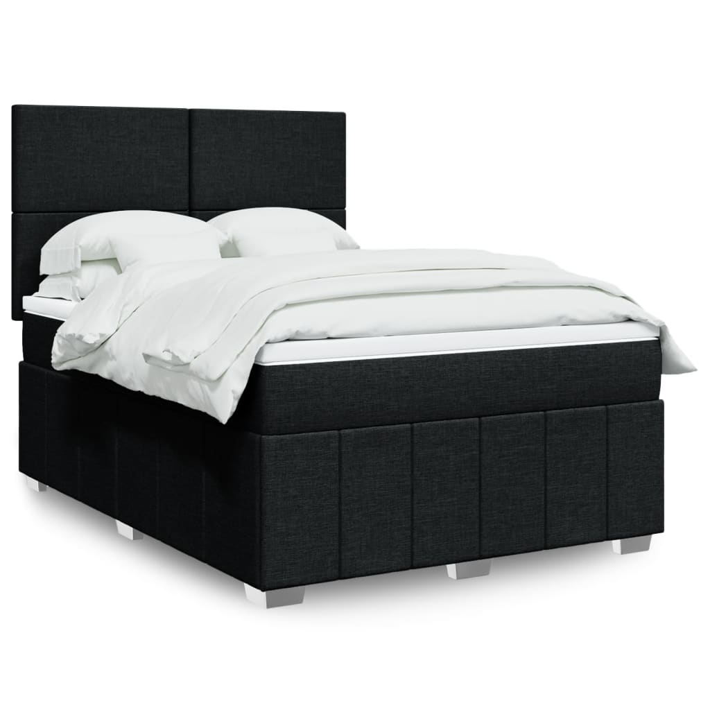 Giroletto a Molle con Materasso Nero 140x190 cm in Tessuto | homemem39