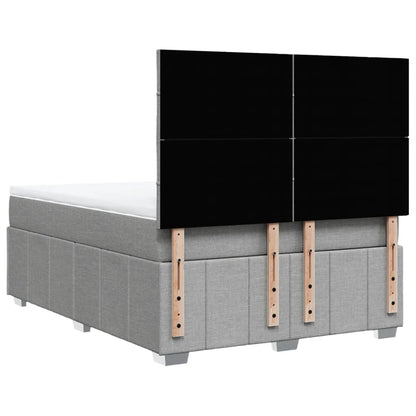 Giroletto a Molle con Materasso Grigio Chiaro 140x190cm Tessuto | homemem39