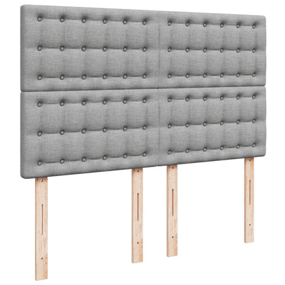 Giroletto a Molle con Materasso Grigio Chiaro 140x190cm Tessuto | homemem39