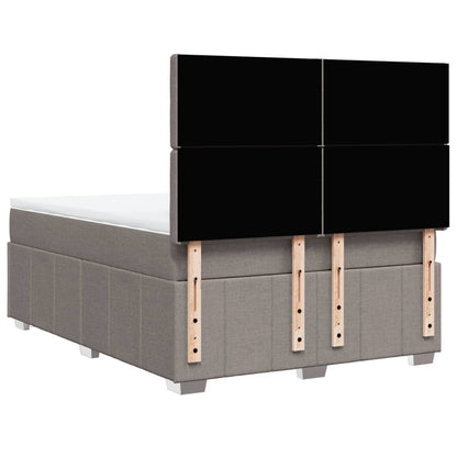 Giroletto a Molle con Materasso Tortora 140x190 cm in Tessuto | homemem39