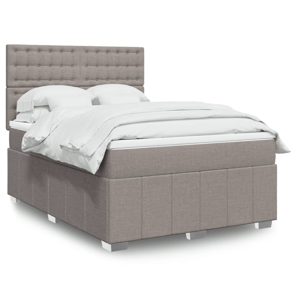 Giroletto a Molle con Materasso Tortora 140x190 cm in Tessuto | homemem39