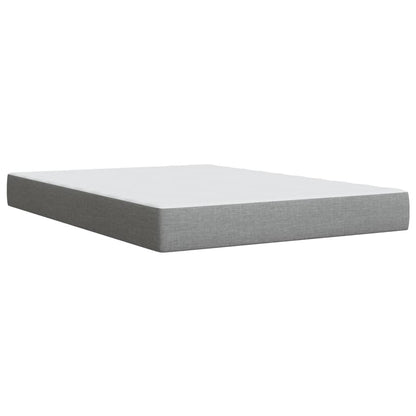 Giroletto a Molle con Materasso Grigio Chiaro 140x200cm Tessuto