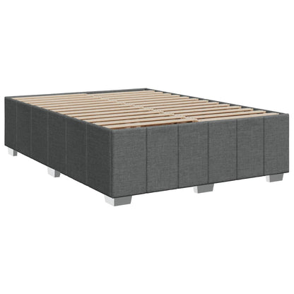 Giroletto a Molle con Materasso Grigio Scuro 140x200cm Tessuto