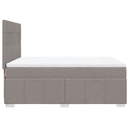 Giroletto a Molle con Materasso Tortora 140x200 cm in Tessuto - homemem39