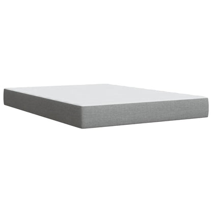 Giroletto a Molle con Materasso Grigio Chiaro 140x200cm Tessuto