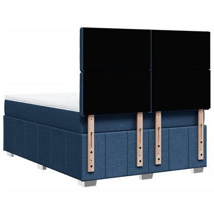 Giroletto a Molle con Materasso Blu 140x200 cm in Tessuto