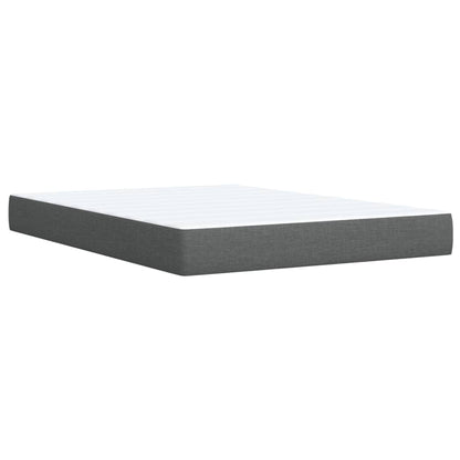 Giroletto a Molle con Materasso Grigio Scuro 160x200 cm Tessuto