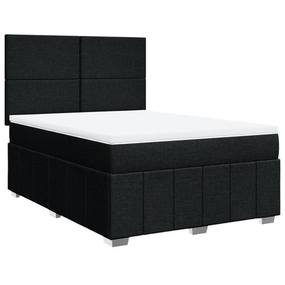 Giroletto a Molle con Materasso Nero 160x200 cm in Tessuto | homemem39