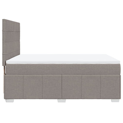Giroletto a Molle con Materasso Tortora 160x200 cm in Tessuto