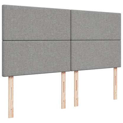 Giroletto a Molle con Materasso Grigio Chiaro180x200 cm Tessuto