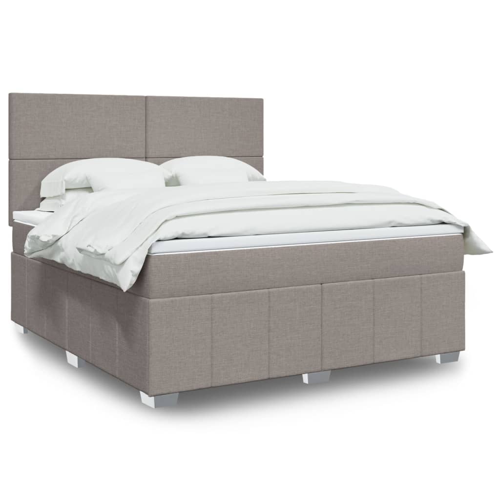 Giroletto a Molle con Materasso Tortora 180x200 cm in Tessuto | homemem39