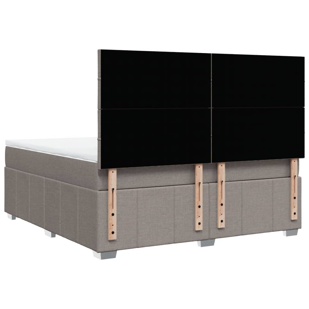 Giroletto a Molle con Materasso Tortora 180x200 cm in Tessuto | homemem39
