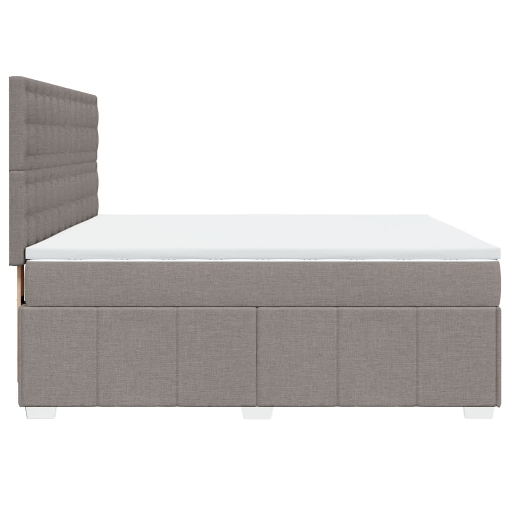Giroletto a Molle con Materasso Tortora 180x200 cm in Tessuto | homemem39
