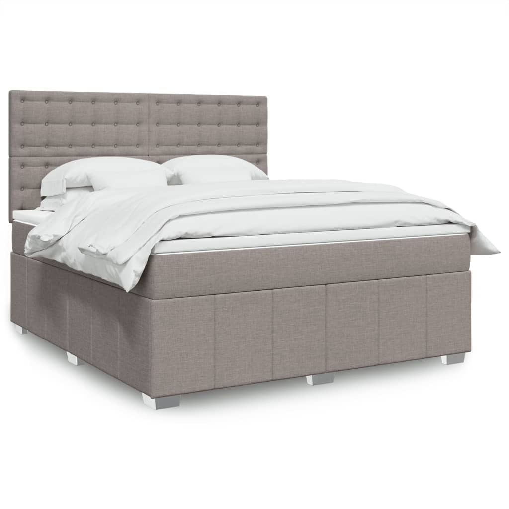 Giroletto a Molle con Materasso Tortora 180x200 cm in Tessuto | homemem39