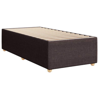 Giroletto a Molle con Materasso Marrone Scuro 90x190cm Tessuto