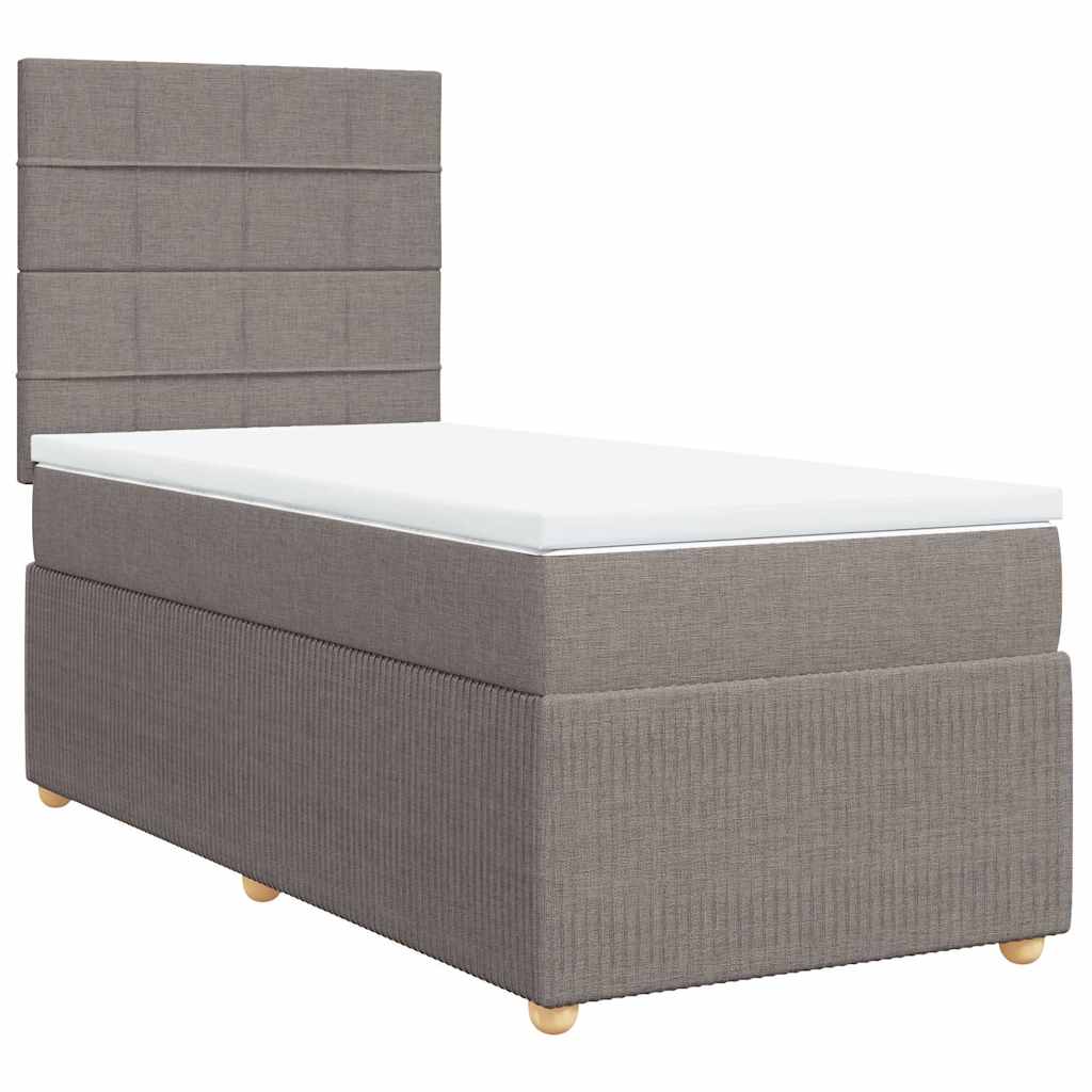 Giroletto a Molle con Materasso Tortora 90x190 cm in Tessuto | homemem39