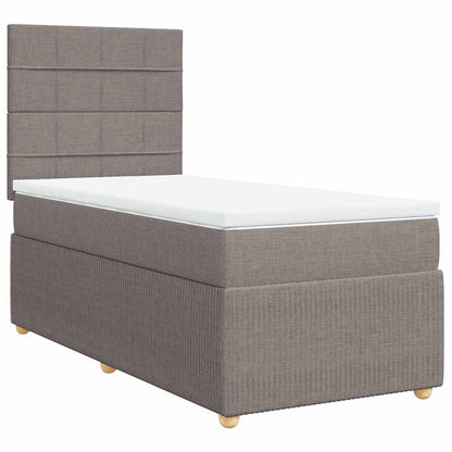 Giroletto a Molle con Materasso Tortora 90x190 cm in Tessuto | homemem39