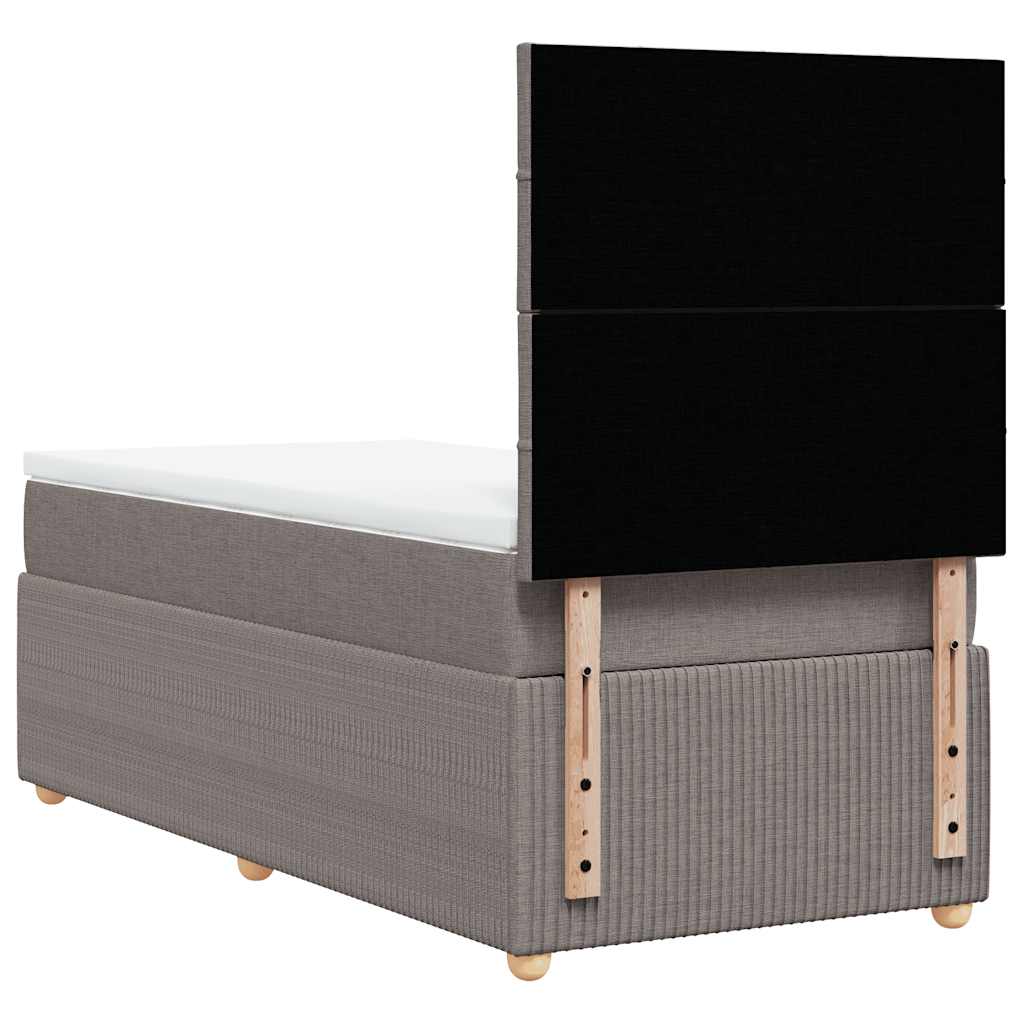 Giroletto a Molle con Materasso Tortora 90x190 cm in Tessuto | homemem39