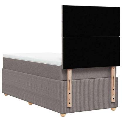 Giroletto a Molle con Materasso Tortora 90x190 cm in Tessuto | homemem39