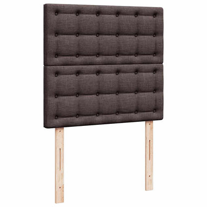 Giroletto a Molle con Materasso Marrone Scuro 90x190cm Tessuto | homemem39