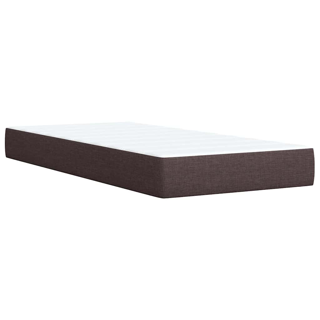 Giroletto a Molle con Materasso Marrone Scuro 90x190cm Tessuto | homemem39