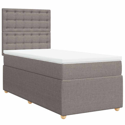 Giroletto a Molle con Materasso Tortora 90x190 cm in Tessuto