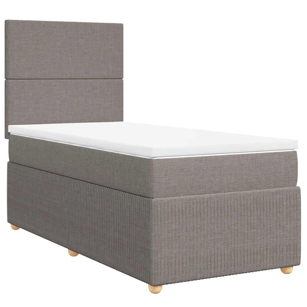 Giroletto a Molle con Materasso Tortora 90x200 cm inTessuto | homemem39