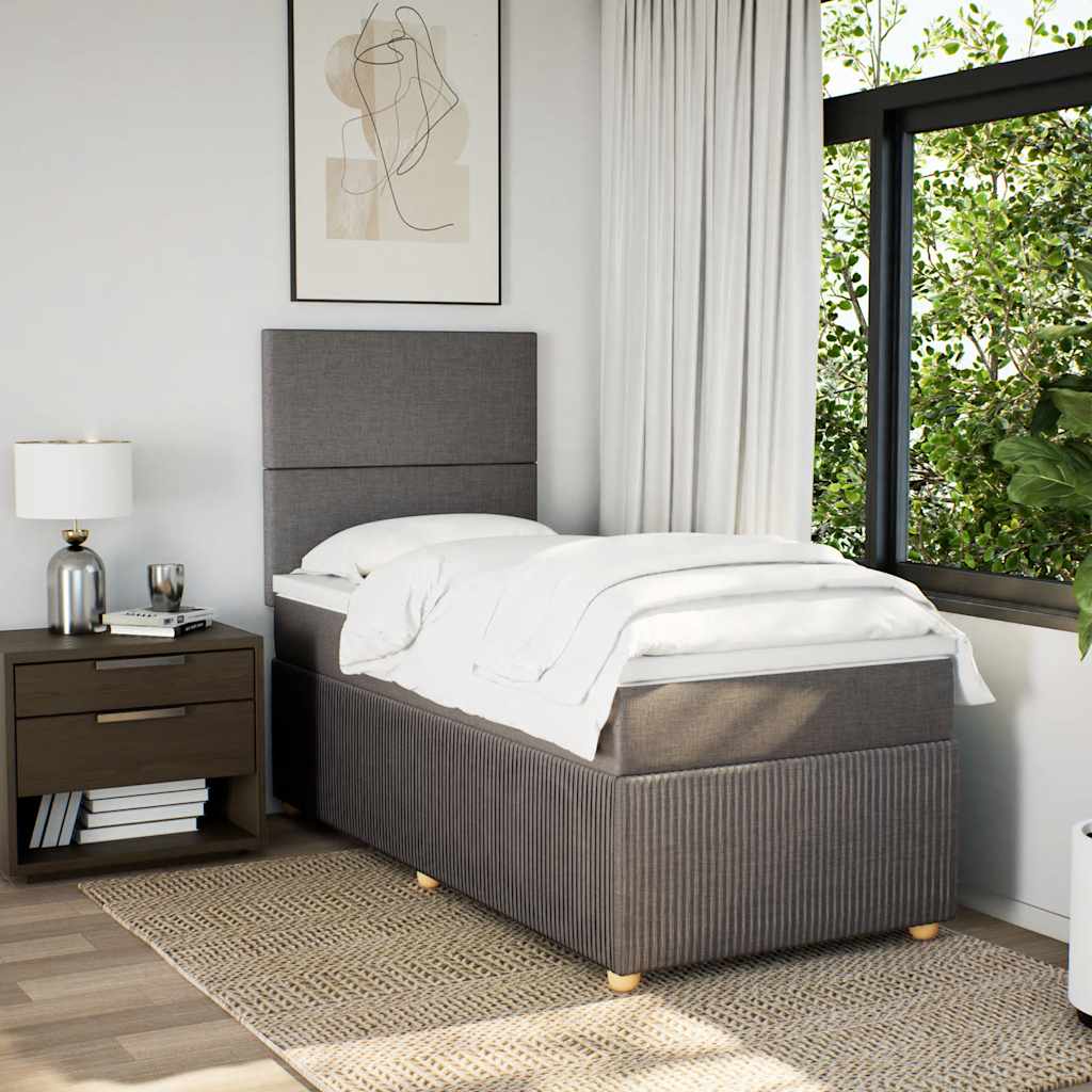 Giroletto a Molle con Materasso Tortora 90x200 cm inTessuto | homemem39