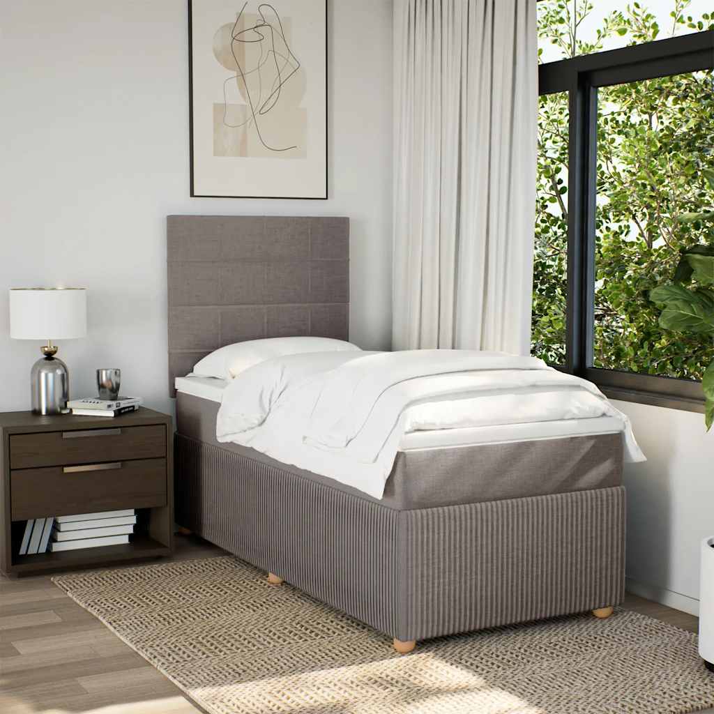 Giroletto a Molle con Materasso Tortora 90x200 cm inTessuto | homemem39