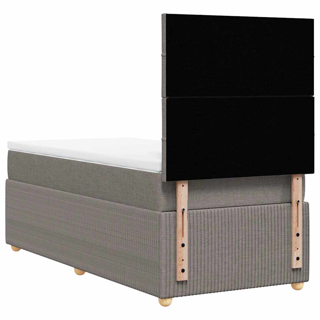 Giroletto a Molle con Materasso Tortora 90x200 cm inTessuto | homemem39