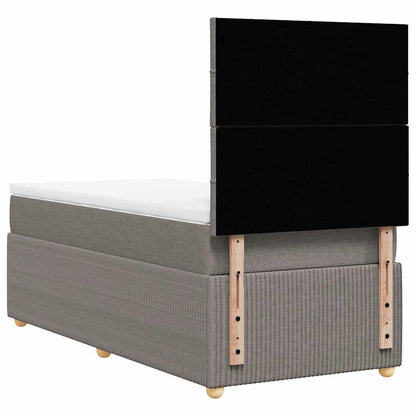 Giroletto a Molle con Materasso Tortora 90x200 cm inTessuto | homemem39