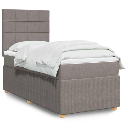 Giroletto a Molle con Materasso Tortora 90x200 cm inTessuto | homemem39
