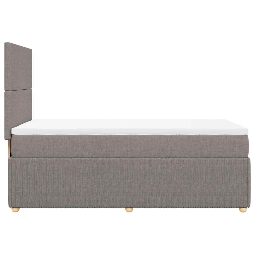 Giroletto a Molle con Materasso Tortora 100x200 cm in Tessuto