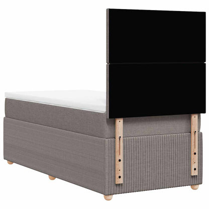 Giroletto a Molle con Materasso Tortora 100x200 cm in Tessuto