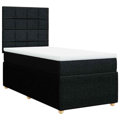 Giroletto a Molle con Materasso Nero 100x200 cm in Tessuto