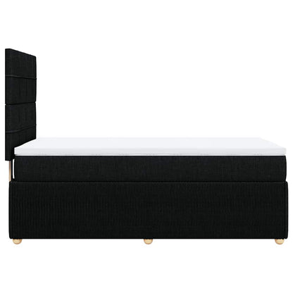 Giroletto a Molle con Materasso Nero 100x200 cm in Tessuto