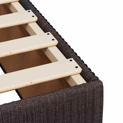 Giroletto a Molle con Materasso Marrone Scuro 100x200cm Tessuto