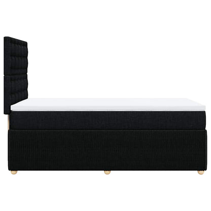 Giroletto a Molle con Materasso Nero 100x200 cm in Tessuto