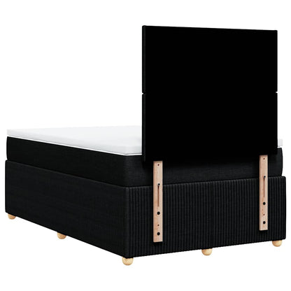 Giroletto a Molle con Materasso Nero 120x190 cm in Tessuto