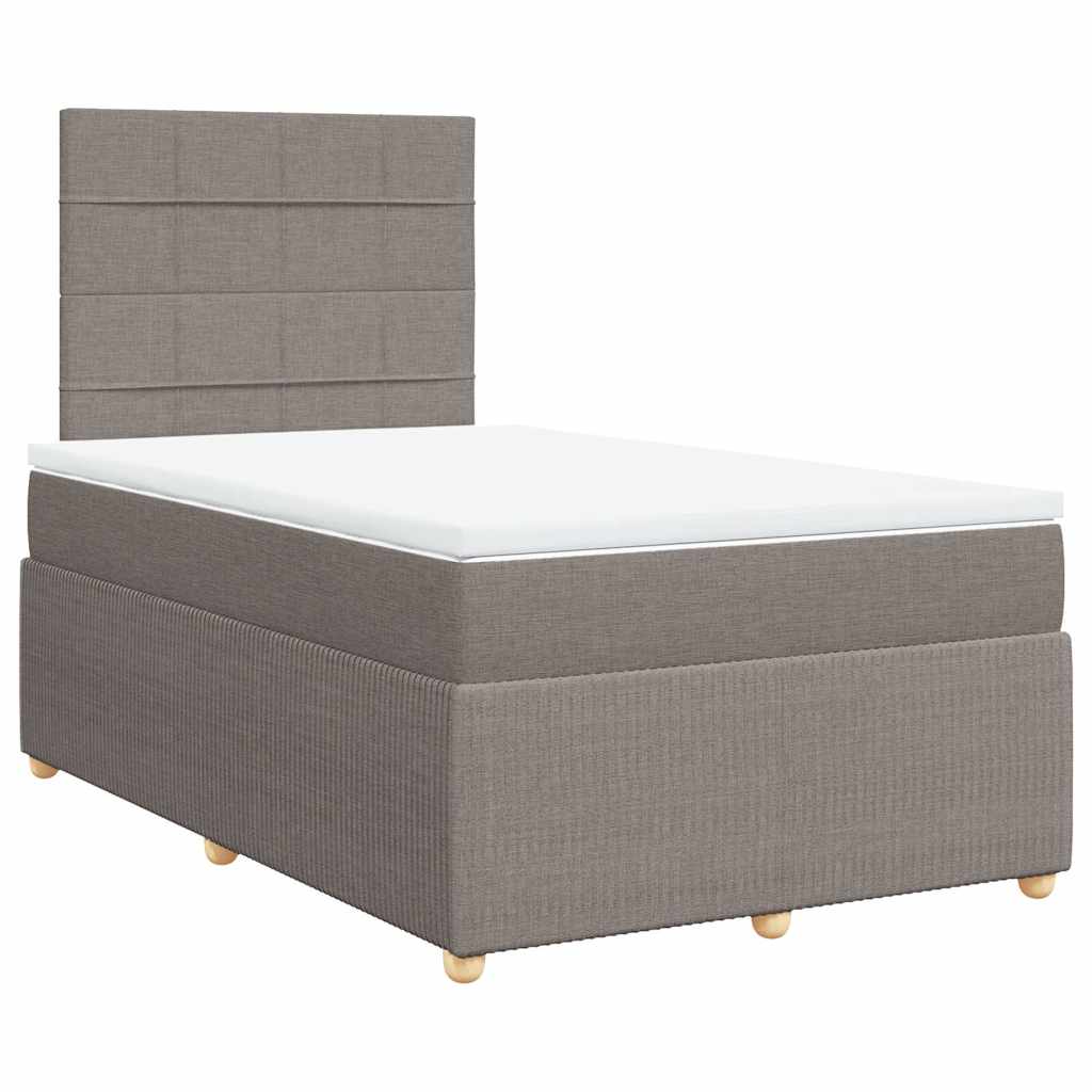 Giroletto a Molle con Materasso Tortora 120x190 cm in Tessuto