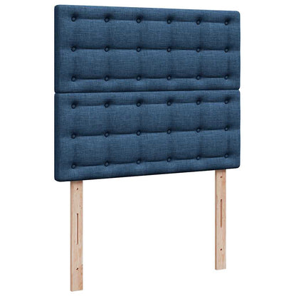 Giroletto a Molle con Materasso Blu 120x190 cm in Tessuto
