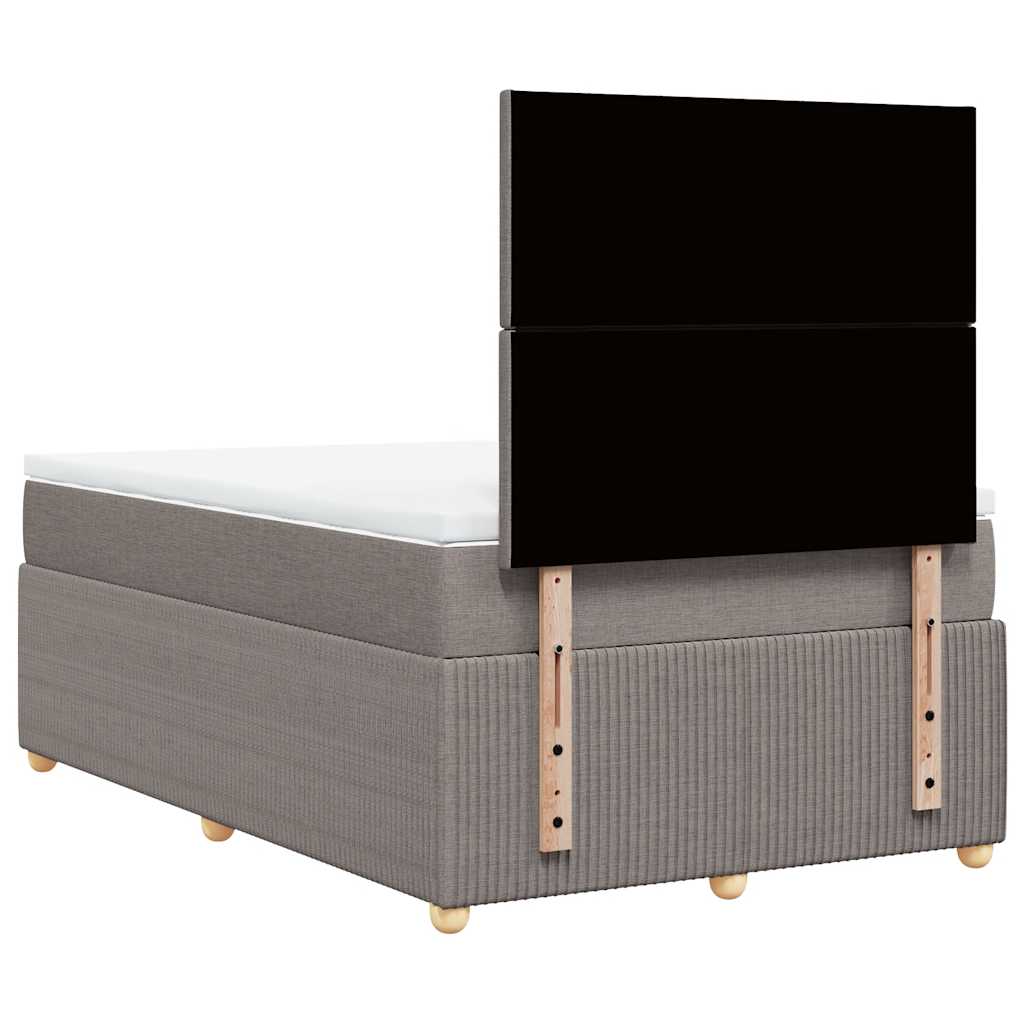 Giroletto a Molle con Materasso Tortora 120x200 cm in Tessuto | homemem39