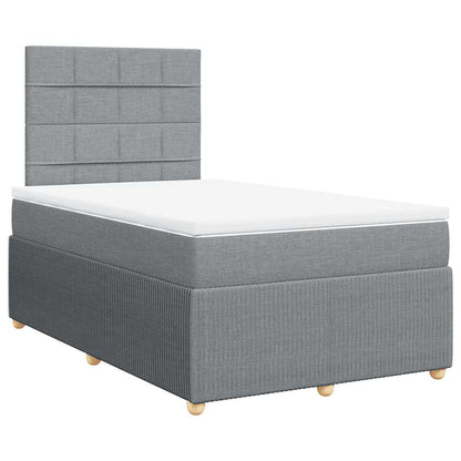 Giroletto a Molle con Materasso Grigio Chiaro 120x200cm Tessuto | homemem39
